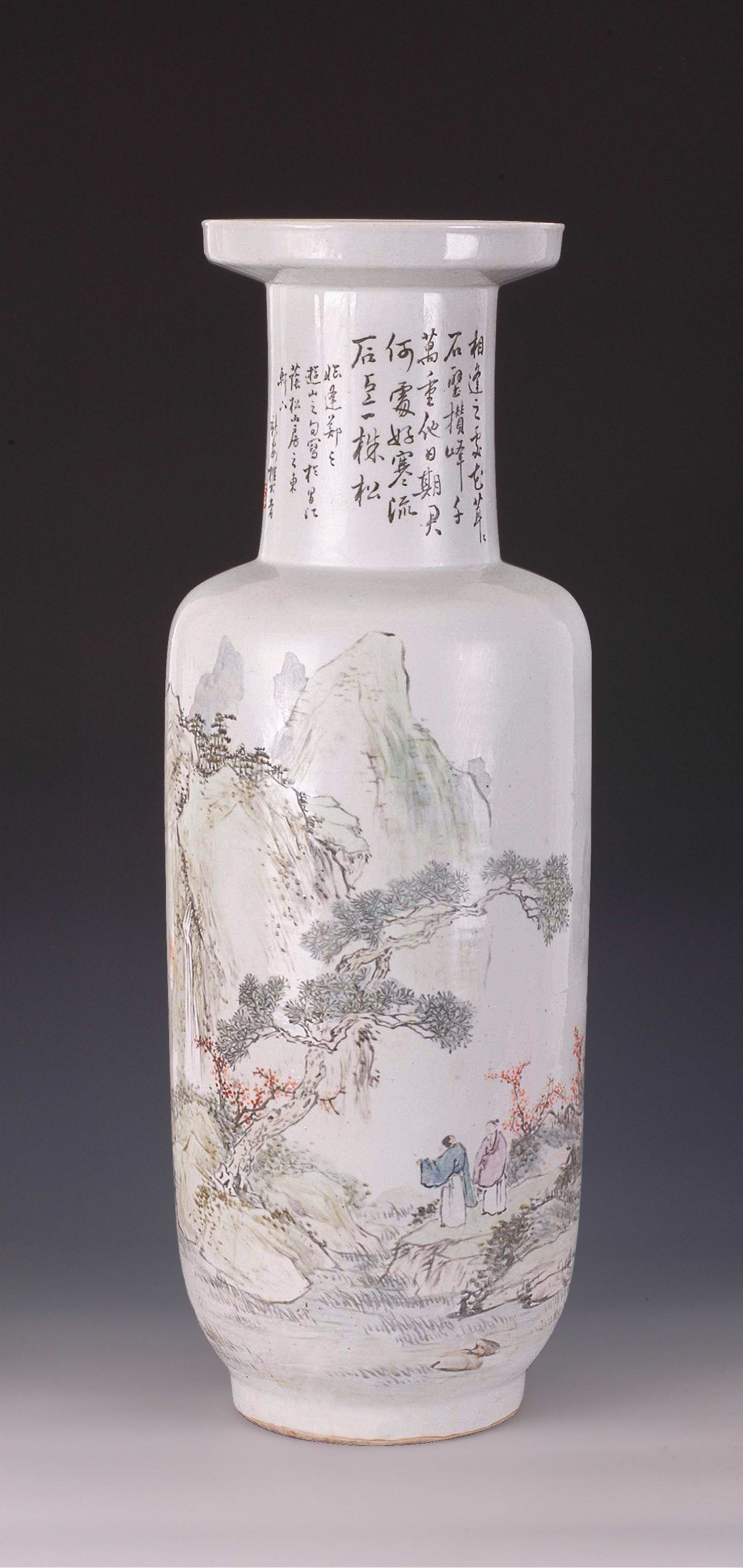 粉彩盘口瓶